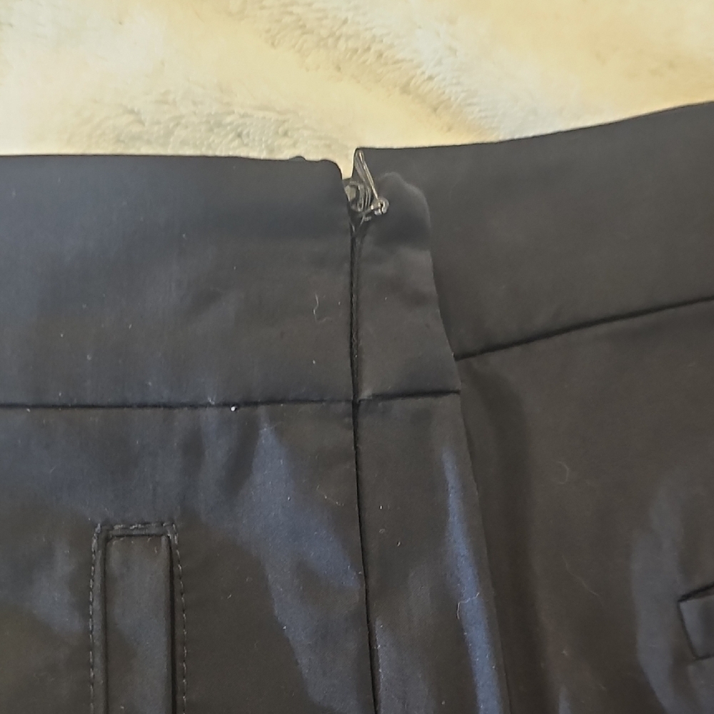 Ann Taylor Navy Side Zip Button-Front Wide Leg  Trousers Size 12 EUC - Picture 5 of 12